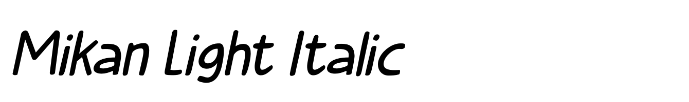 Mikan Light Italic